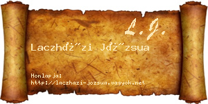 Laczházi Józsua névjegykártya